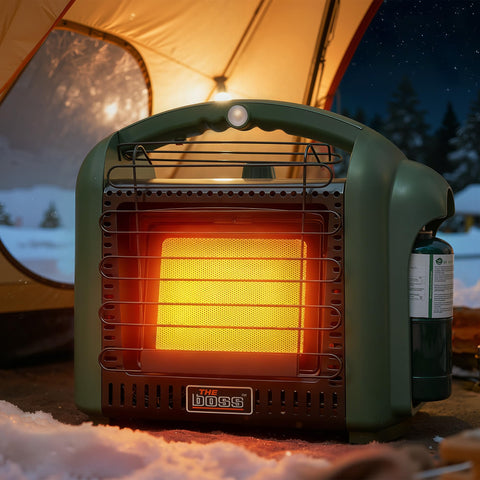 The BOSS quick-heating-radiant design warms spaces rapidly.