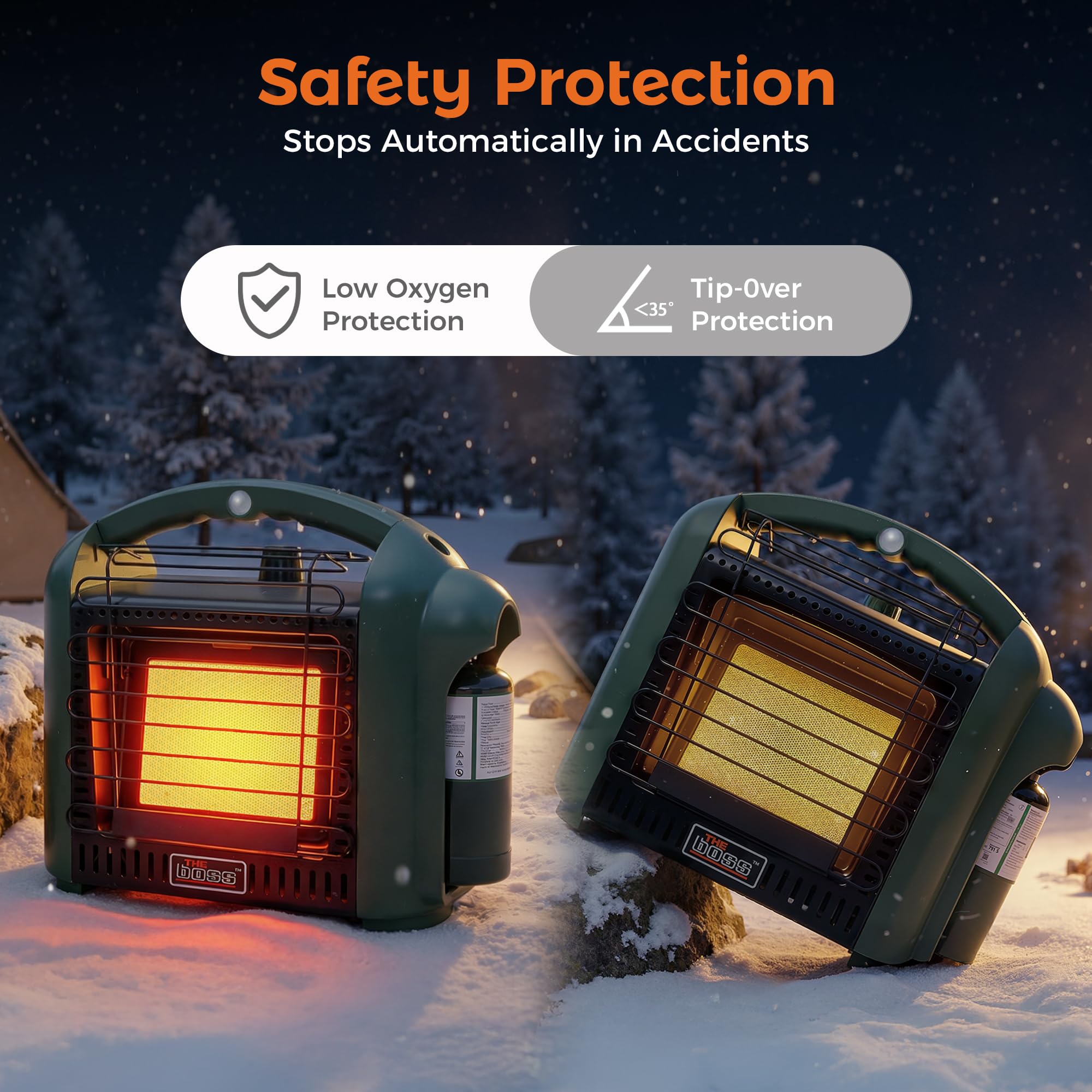The BOSS three-heat-levels option lets you tailor warmth to the moment.