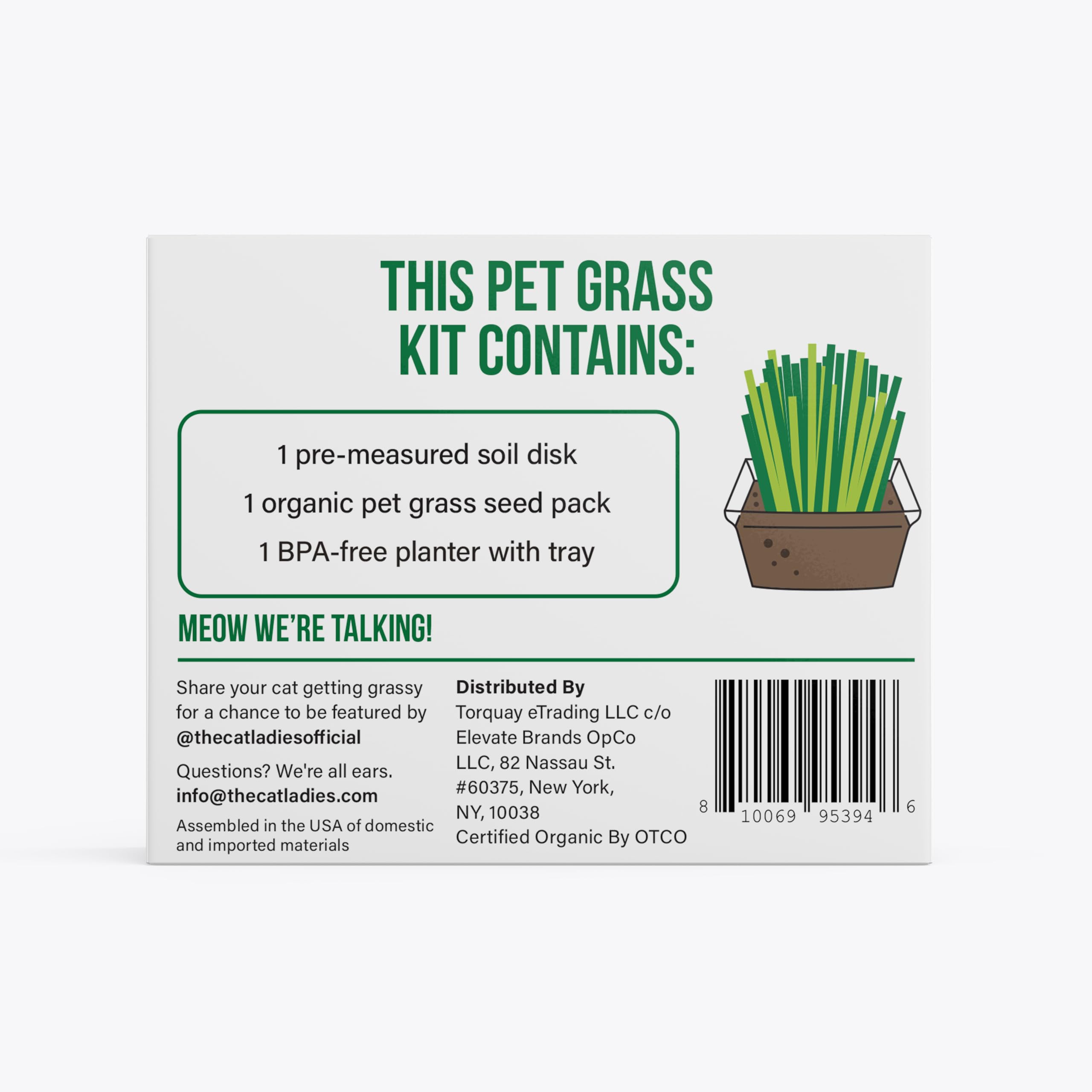The Cat Ladies cat grass kit enhances home ambience with green decor