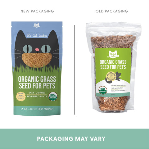Year-round fresh cat grass with The Cat Ladies seeds.