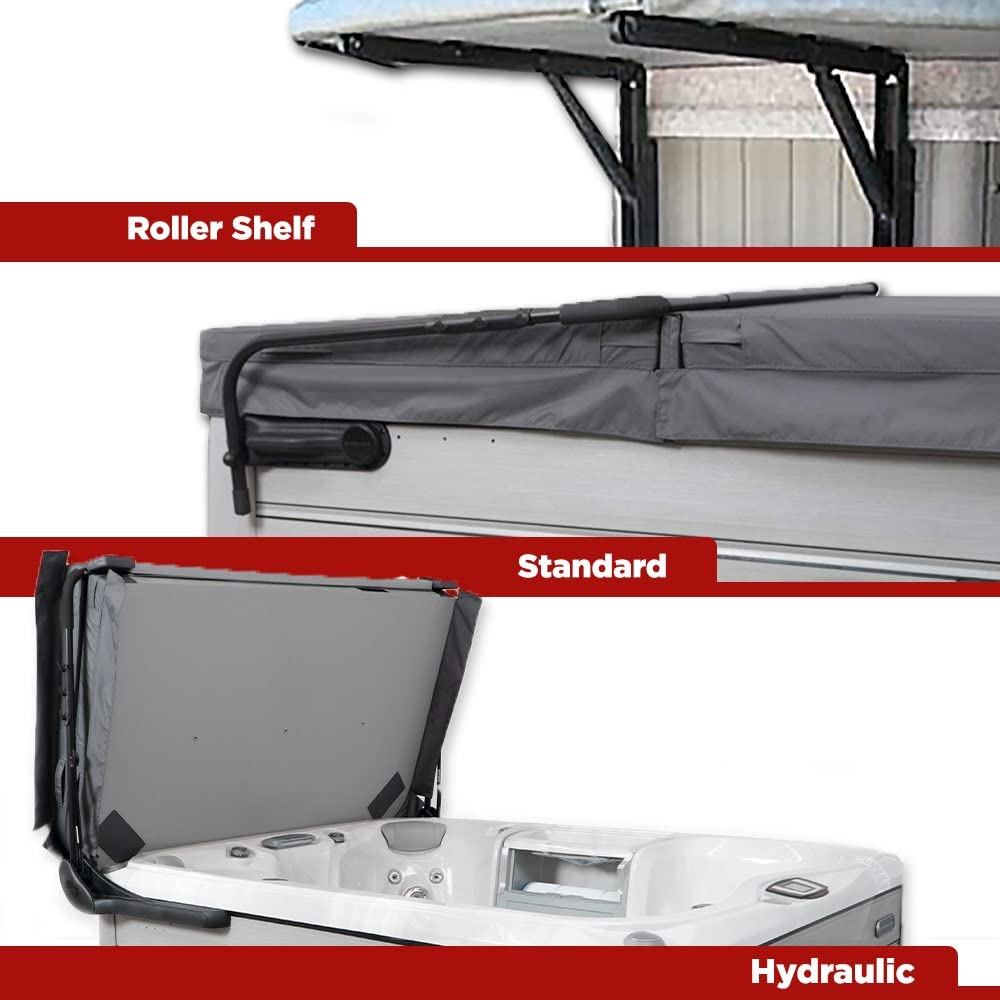 The Cover Guy lifter offers adjustable fit for multiple tub sizes.
