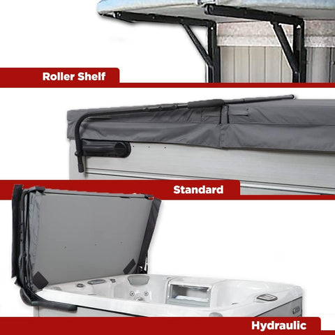 The Cover Guy lifter offers adjustable fit for multiple tub sizes.
