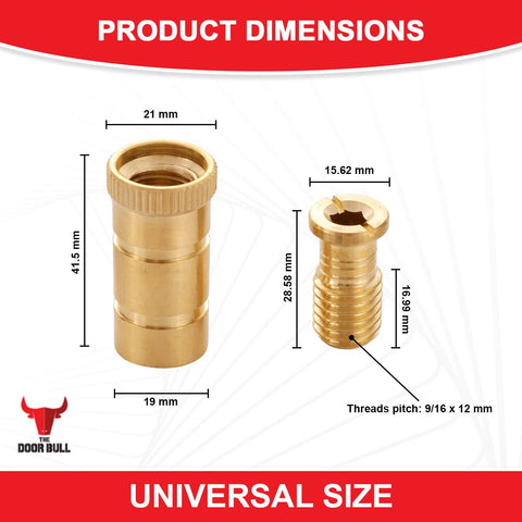 The Door Bull rust-resistant brass anchors resist corrosion for long-lasting use.