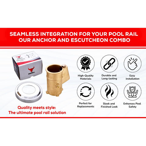 The Door Bull two-anchor kit includes escutcheon rings for complete installation.