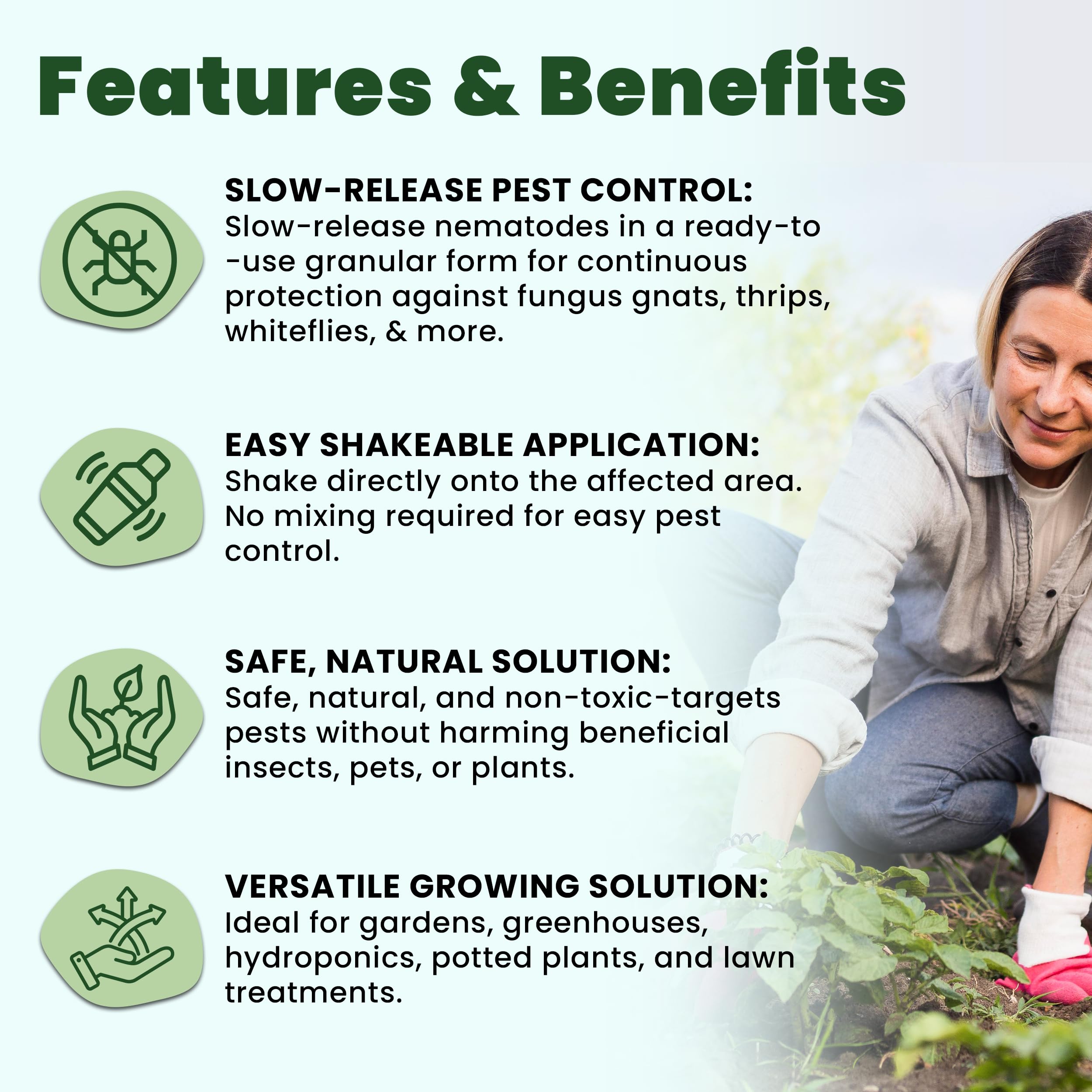 The Environmental Factor NemaKnights shakeable application demonstrates easy, no-mix pest control for affected areas.