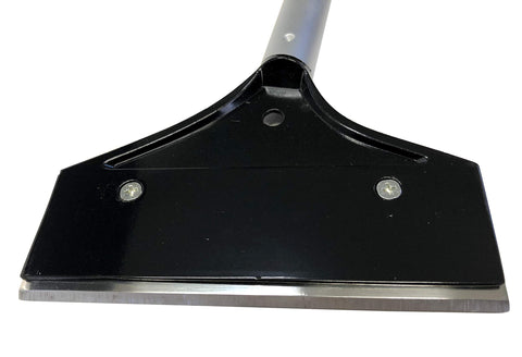 Reversible double-beveled edge delivers controlled, aggressive cleaning on chrome and steel griddles.