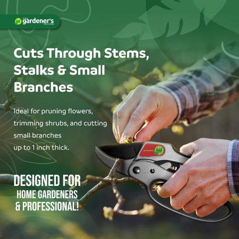 The Gardener's Friend pruning shears metal body with durable construction.