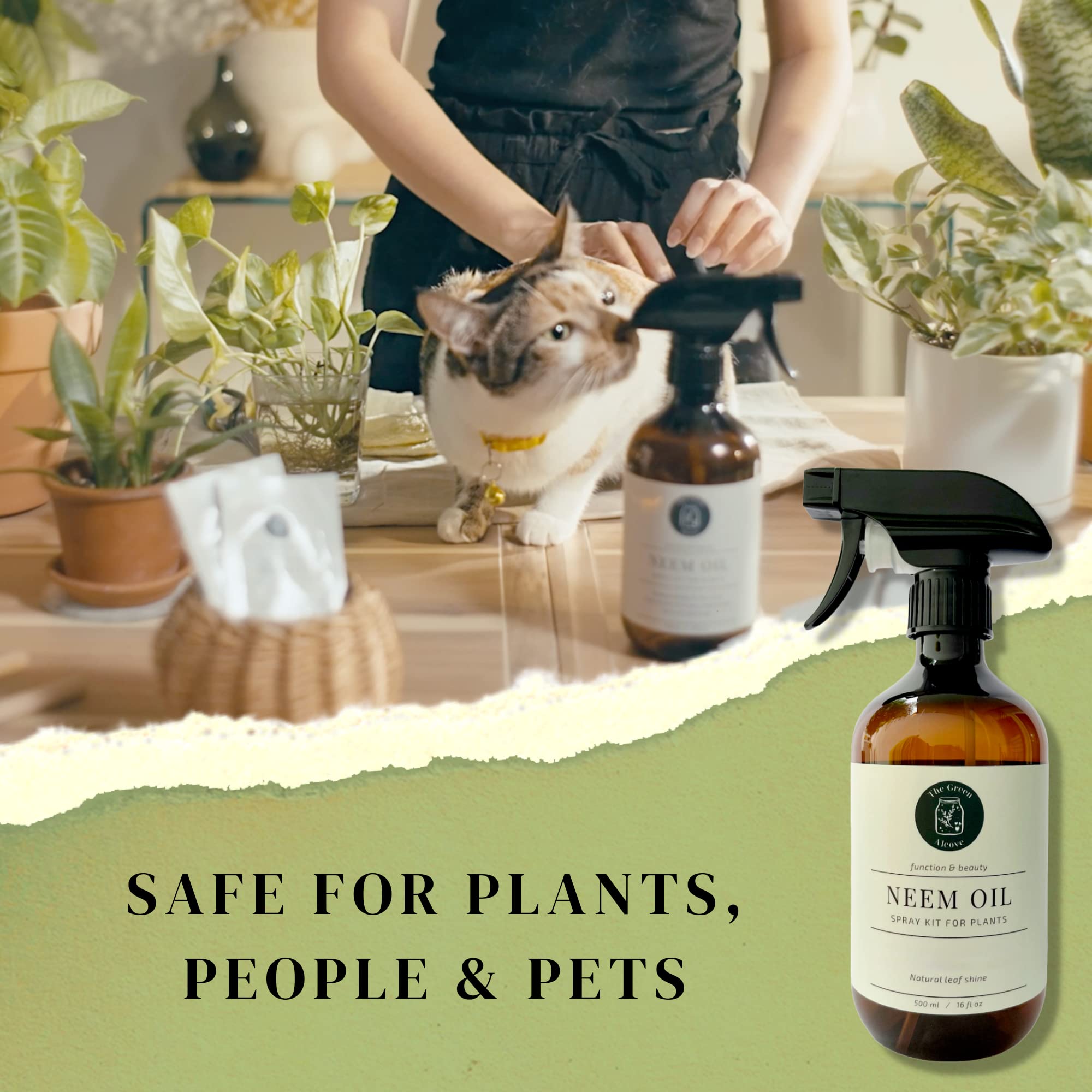 The Green Alcove neem oil kit is designed for indoor and outdoor use in any garden space.