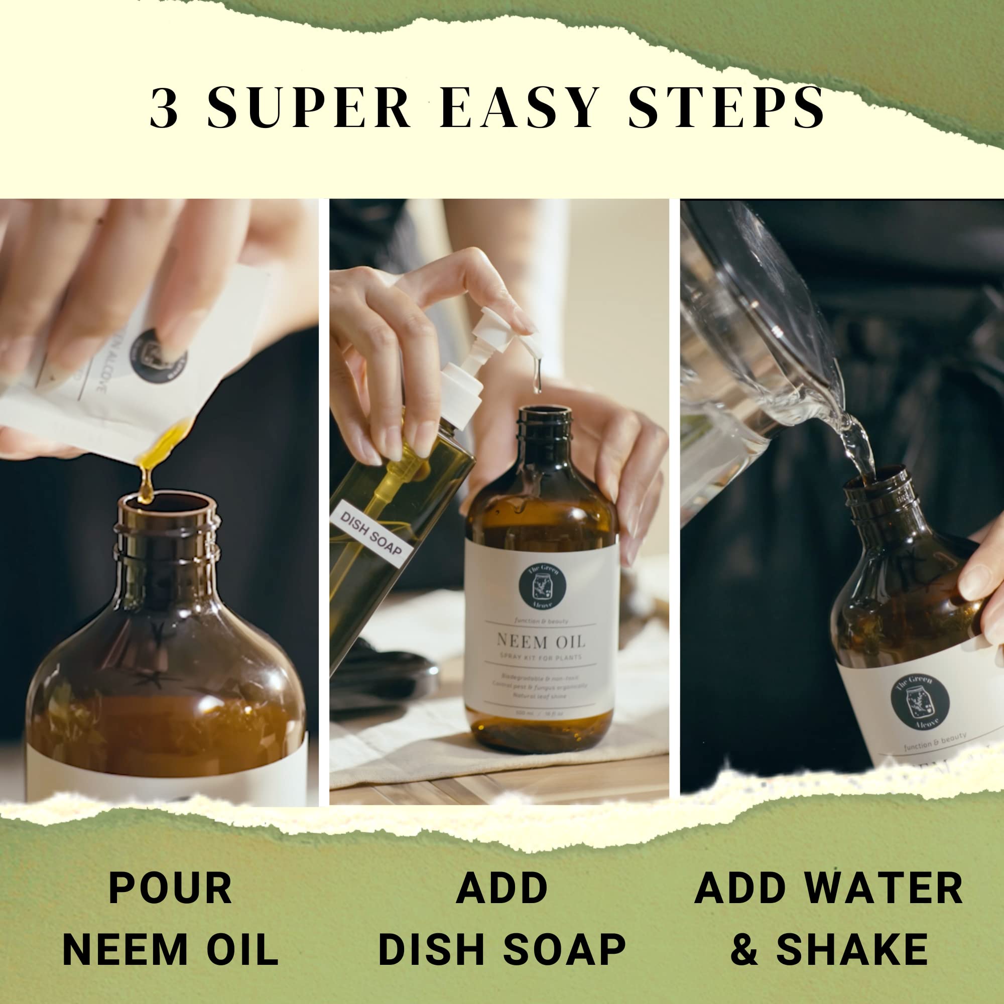 The Green Alcove neem oil sachet packet makes quick, mess-free plant care with precise dosing.