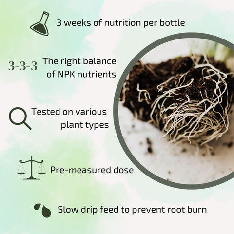 The Green Alcove slow-release formula helps prevent root burn during feeding.