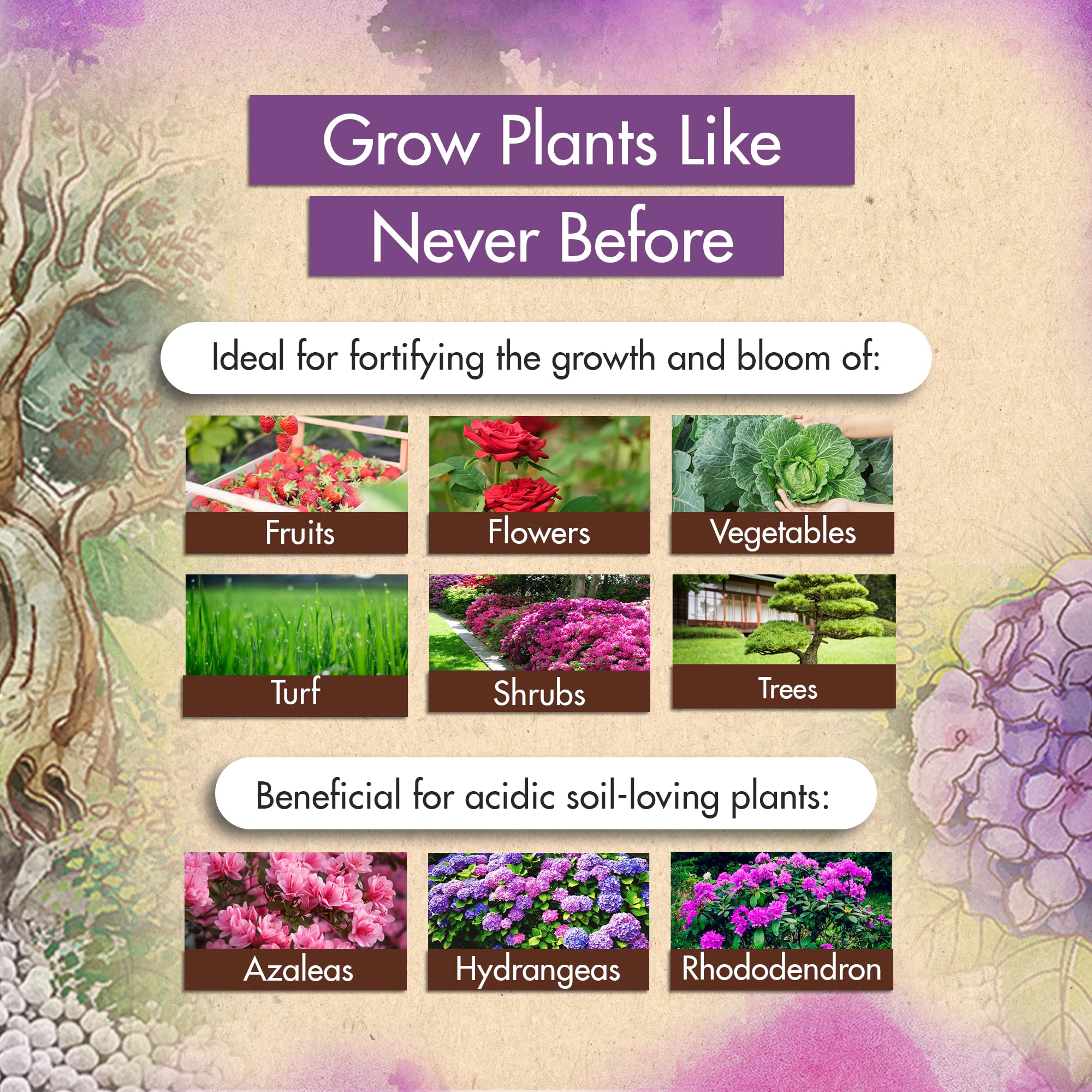 The Grow Co ammonium sulfate supports azalea and hydrangea blooms with balanced nutrition.