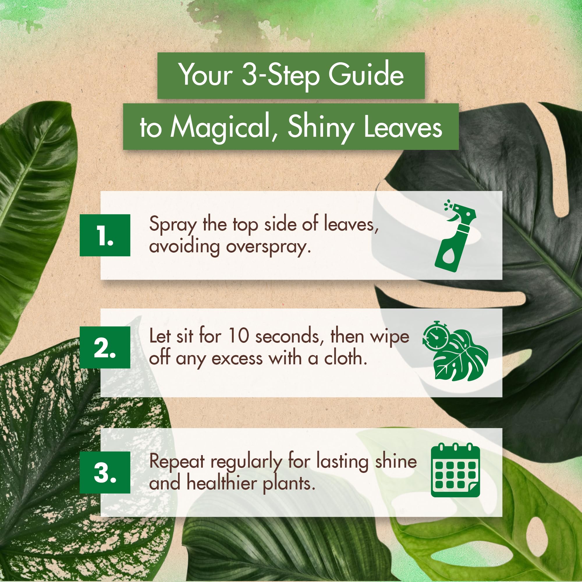 The Grow Co Leaf Shine keeps leaves clean without leaving mess.