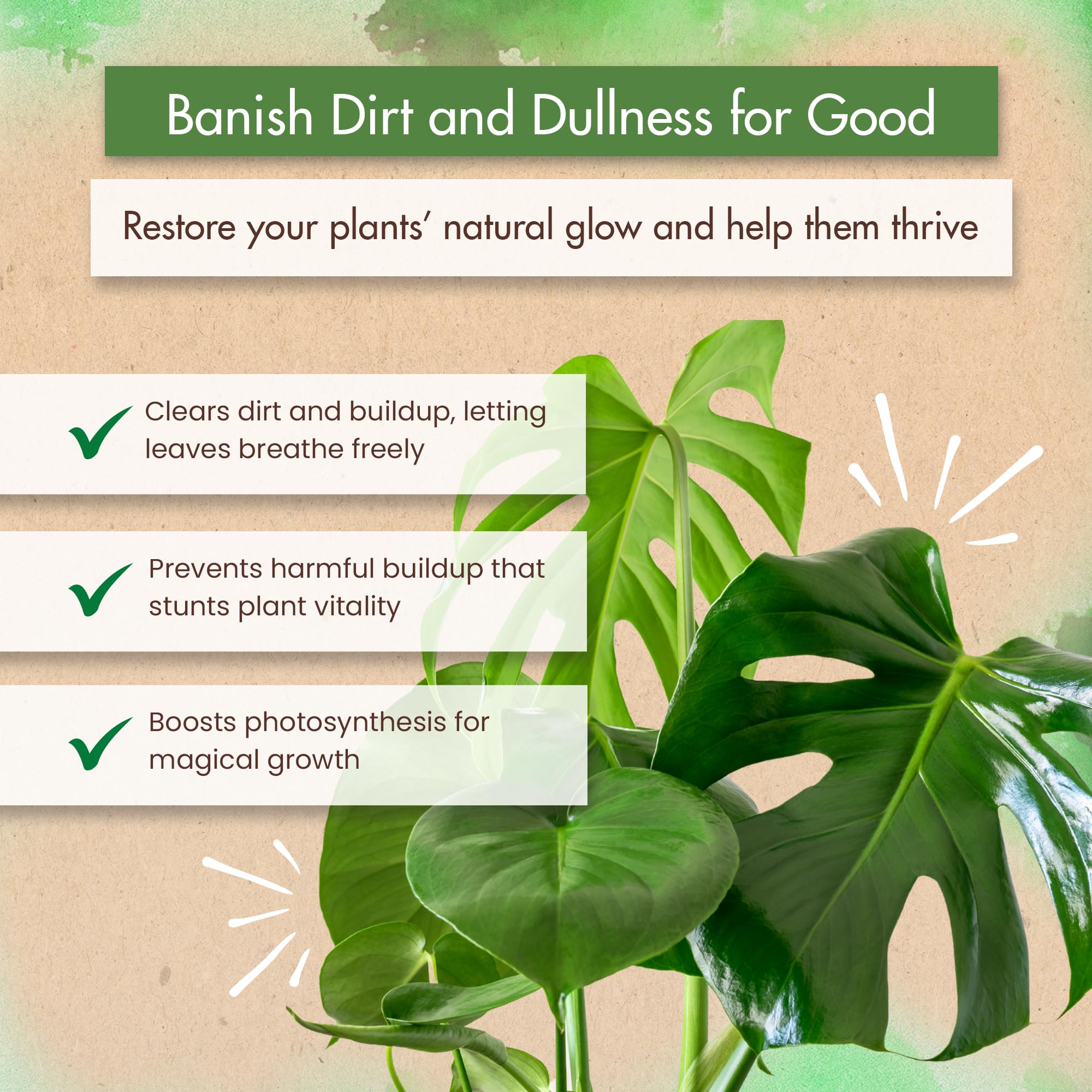 The Grow Co Leaf Shine uses an organic emulsifier for eco-friendly care.