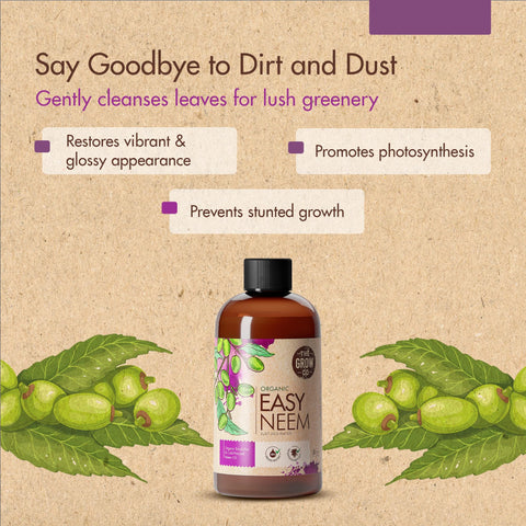 The Grow Co organic emulsifier and neem oil label on bottle
