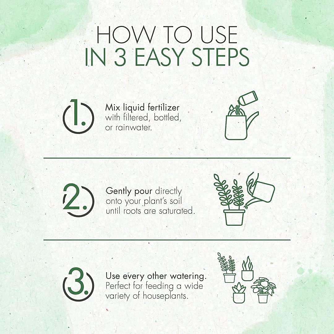 The Grow Co Organic Indoor Plant Food spray bottle enables convenient foliar or root feeding.