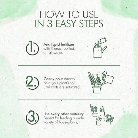 The Grow Co Organic Indoor Plant Food spray bottle enables convenient foliar or root feeding.
