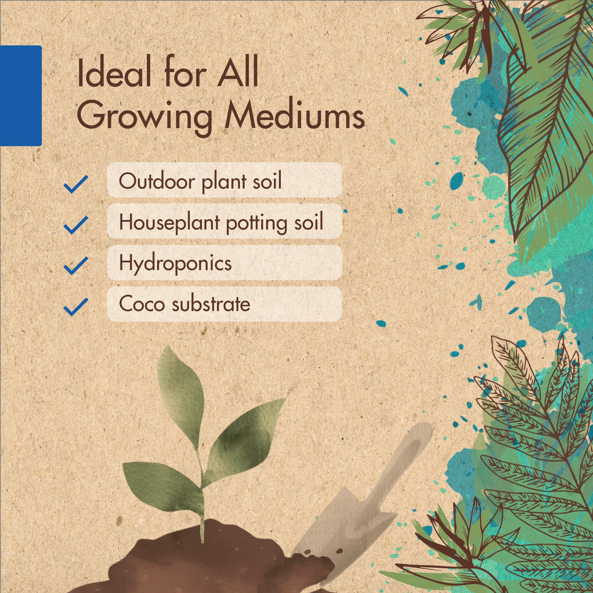 The Grow Co soil rejuvenation helps reuse soil by breaking down dead matter.
