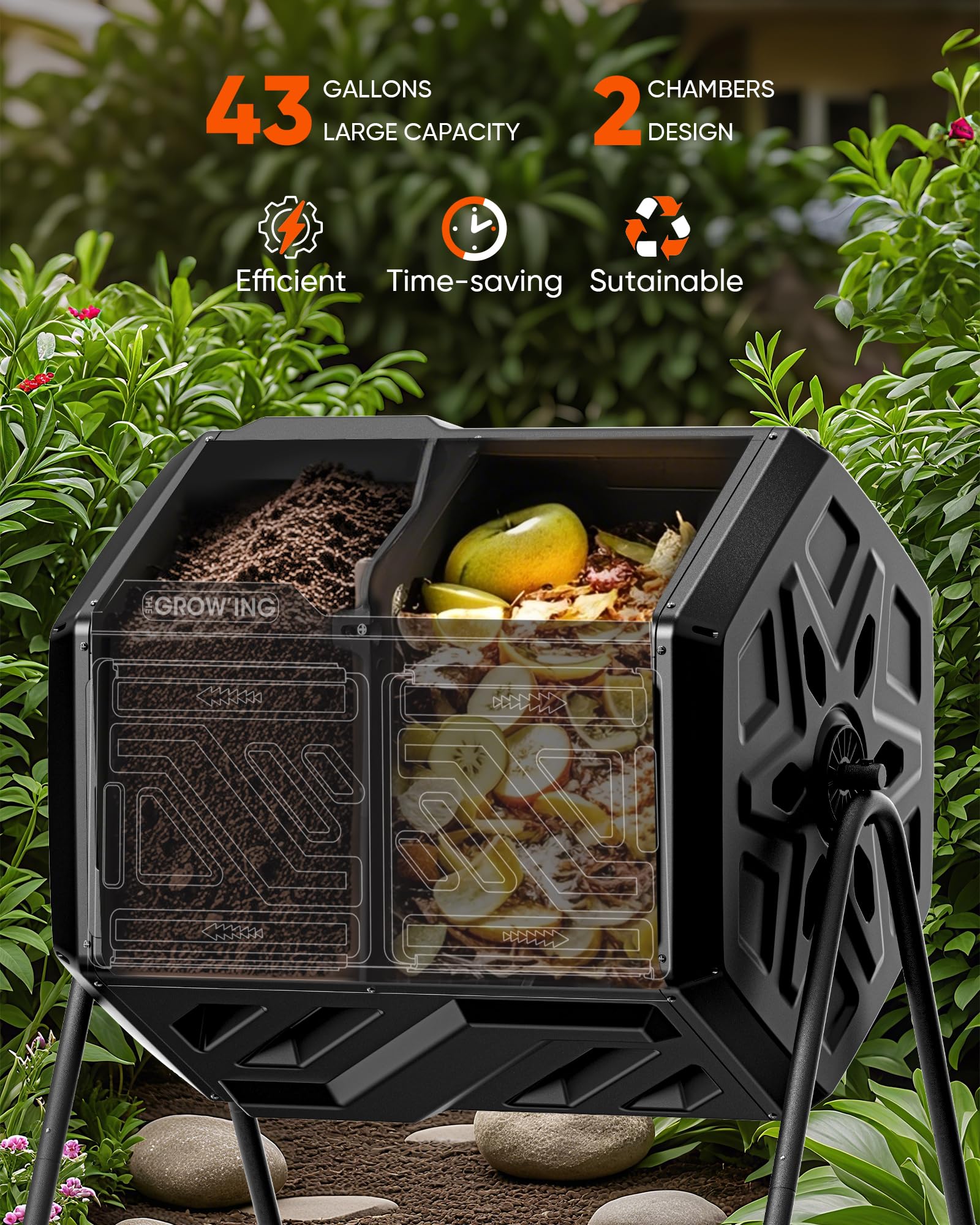 The Grow'Ing built-in air vents promoting faster aeration