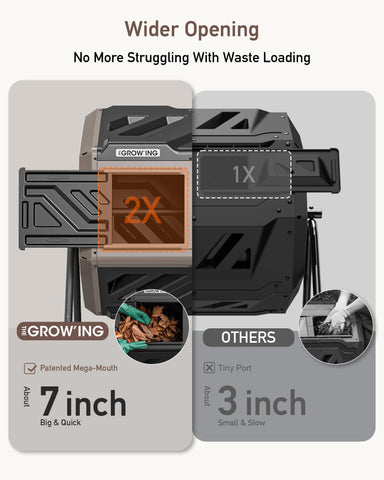 The Grow'Ing internal nut assembly speeds up assembly without external nuts.