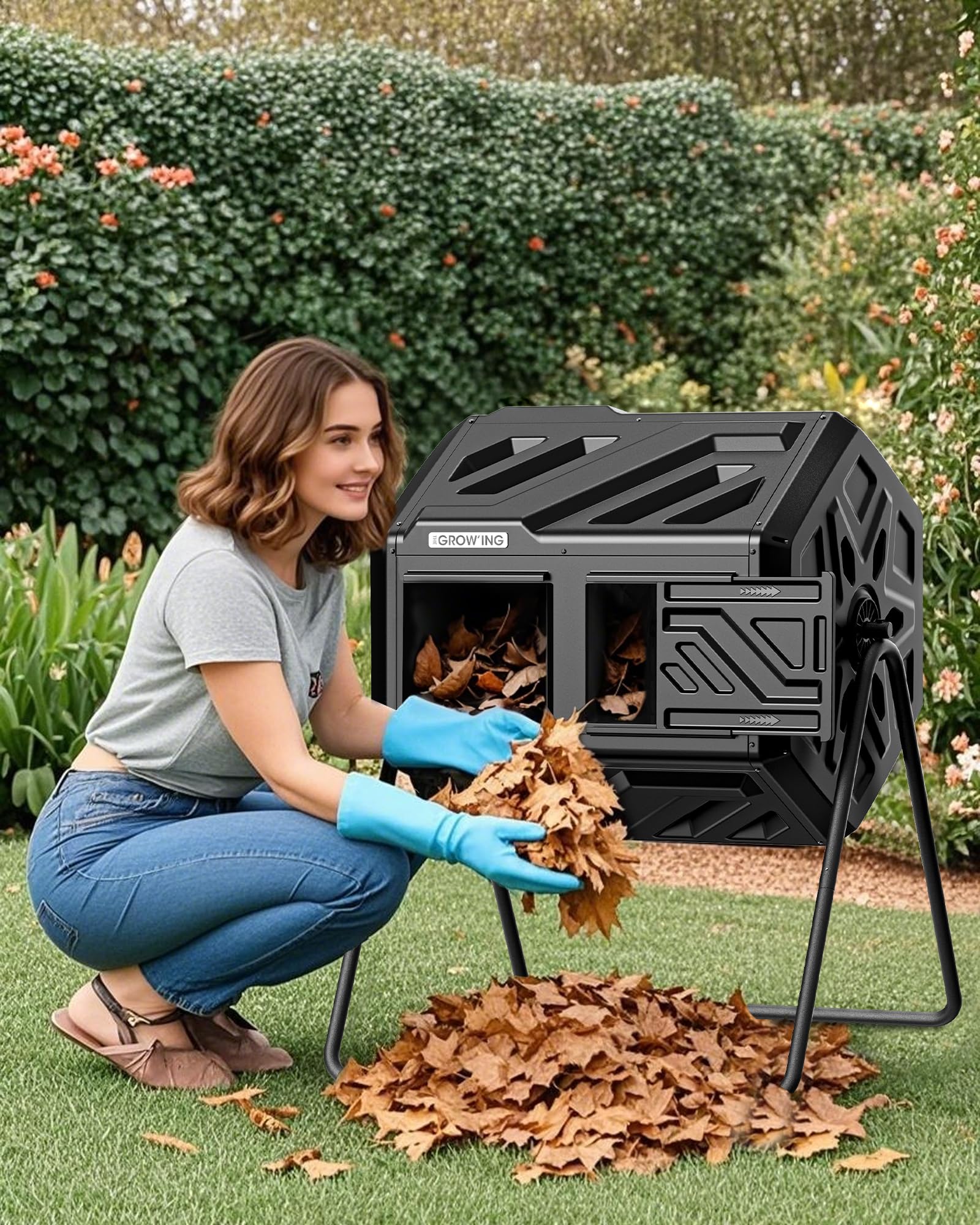 The Grow'Ing outdoor garden use bin ready for yard waste