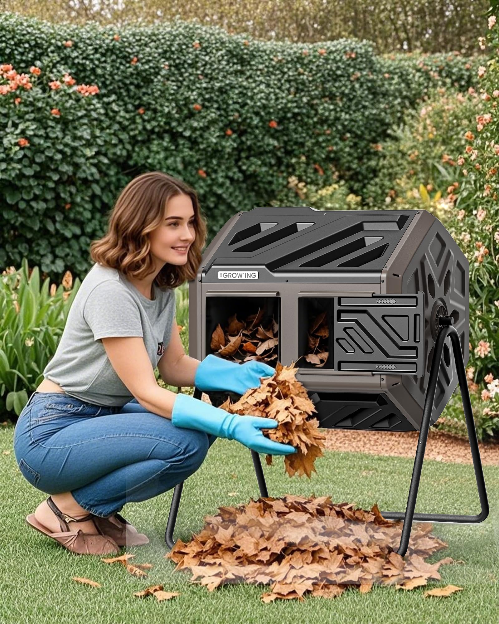 The Grow'Ing rotating turner facilitates easy mixing of contents.