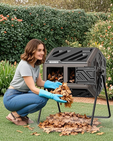 The Grow'Ing rotating turner facilitates easy mixing of contents.