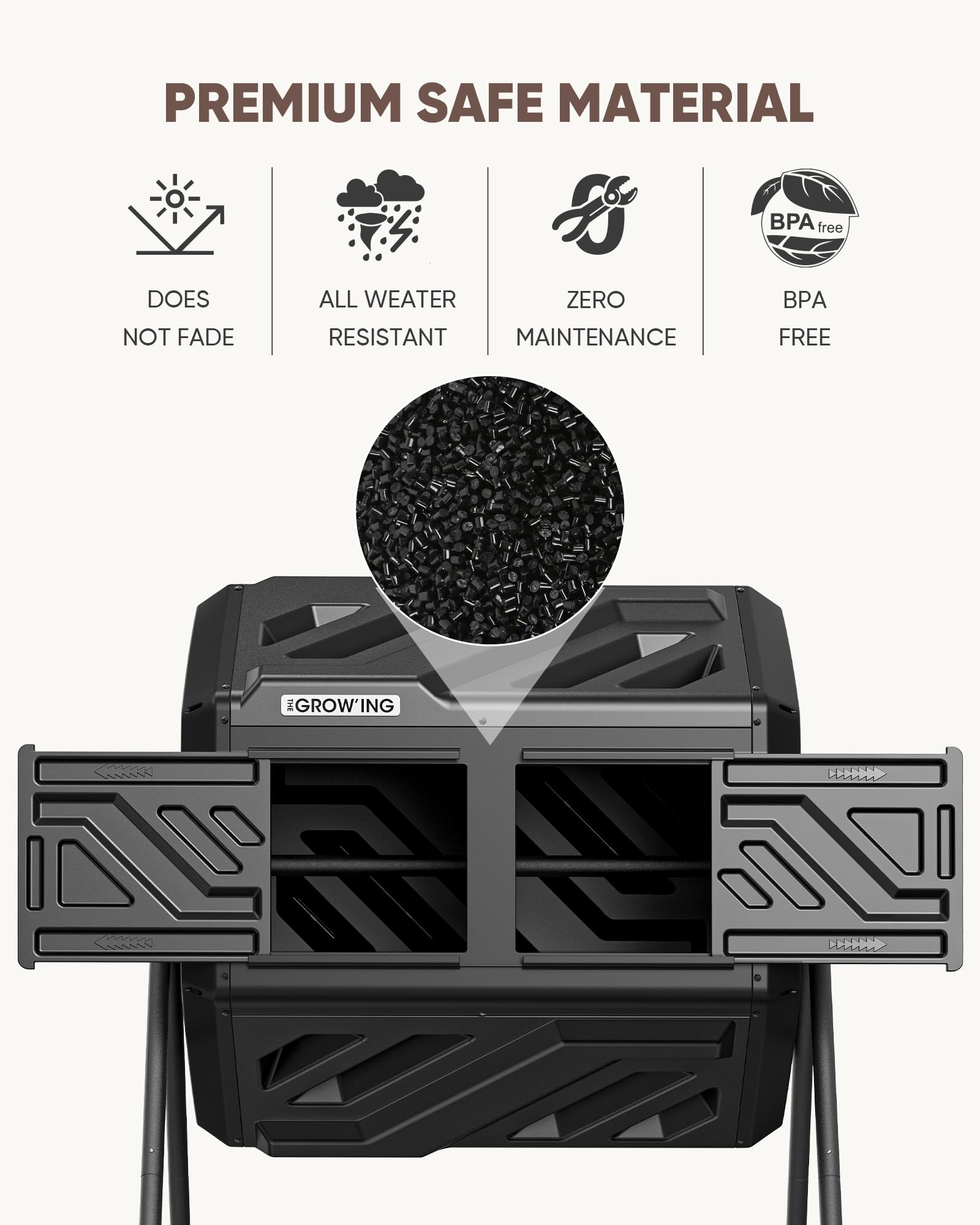 The Grow'Ing compact footprint fitting a patio or small yard