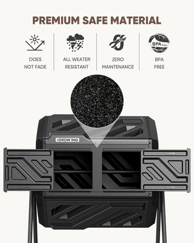 The Grow'Ing compact footprint fitting a patio or small yard