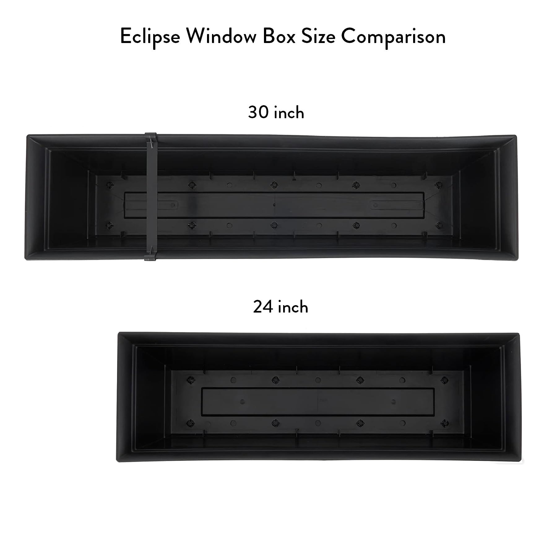 The HC Companies Eclipse window box removable saucer enables quick cleaning.