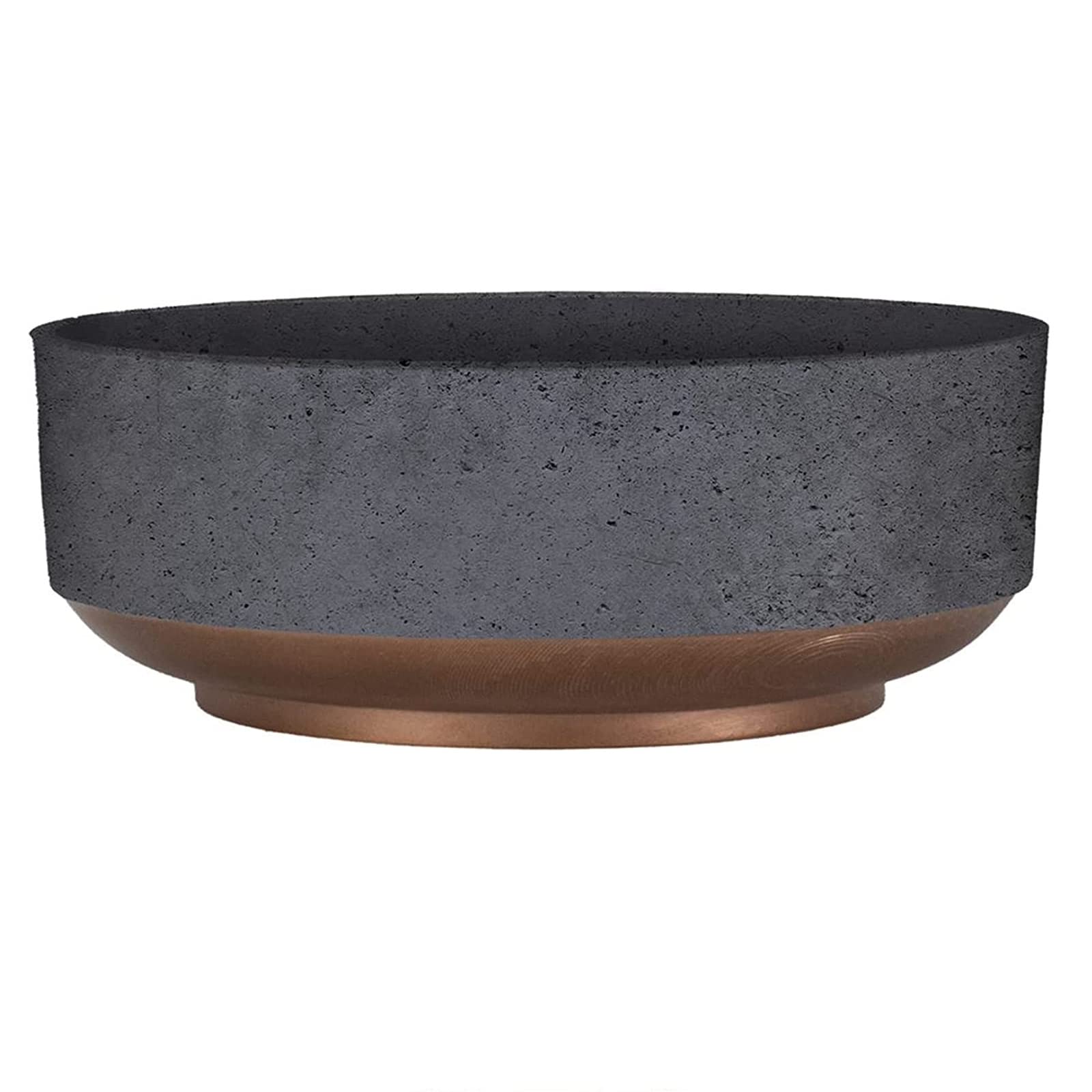 The HC Capri Bowl in concrete look, 8x8, ideal for indoor succulents