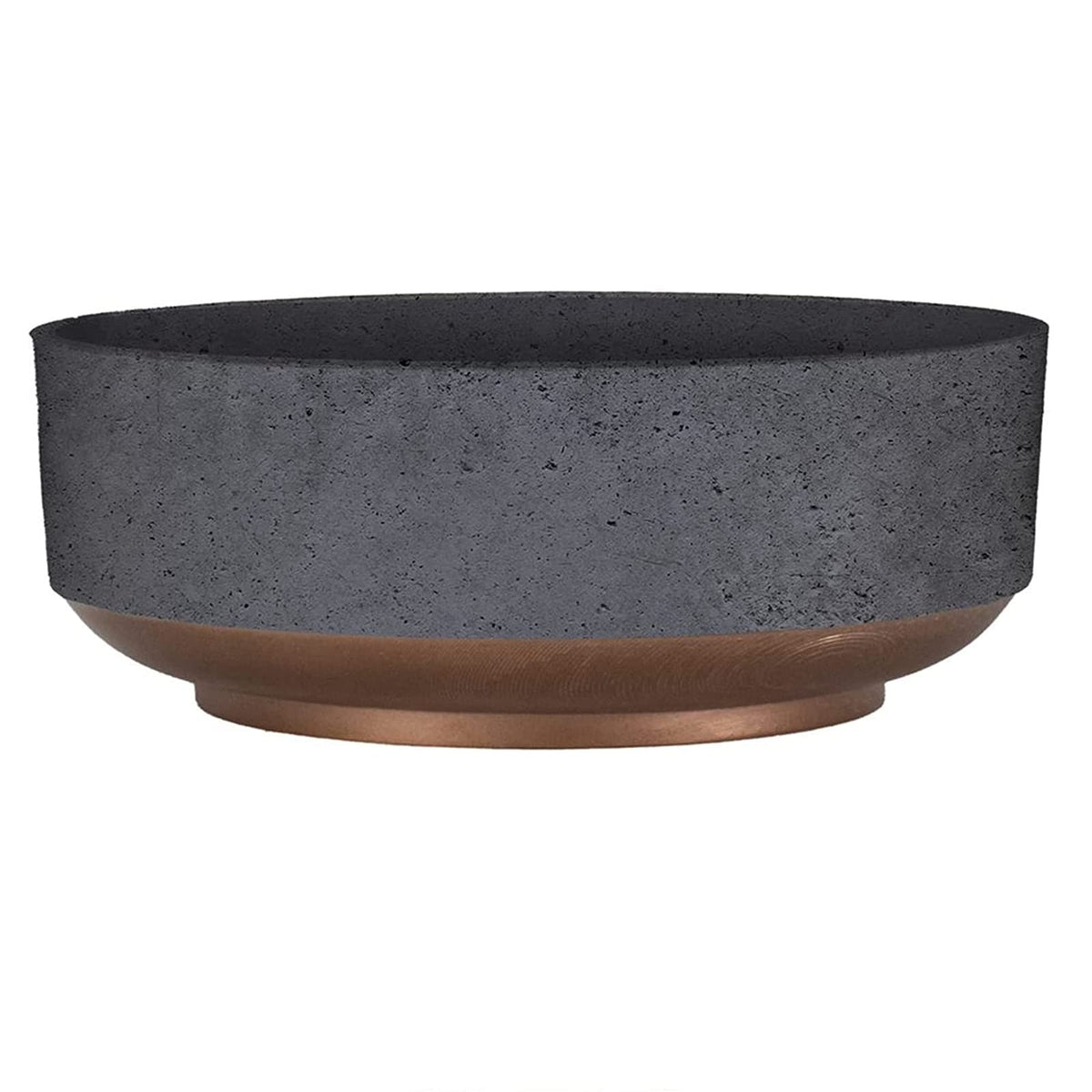 The HC Capri Bowl in concrete look, 8x8, ideal for indoor succulents