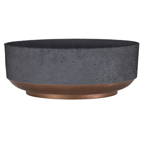 The HC Capri Bowl in concrete look, 8x8, ideal for indoor succulents