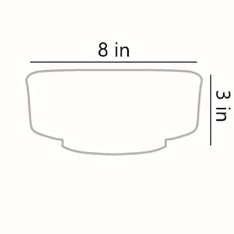 Capri Bowl 8x8 with copper band complements minimalist decor