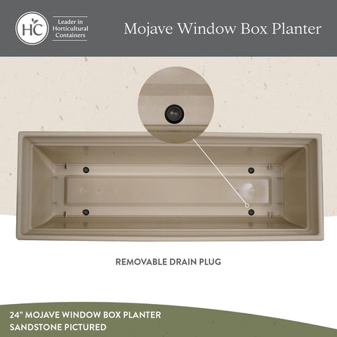 The Mojave window planter 23.5 inch length accommodates several plants.