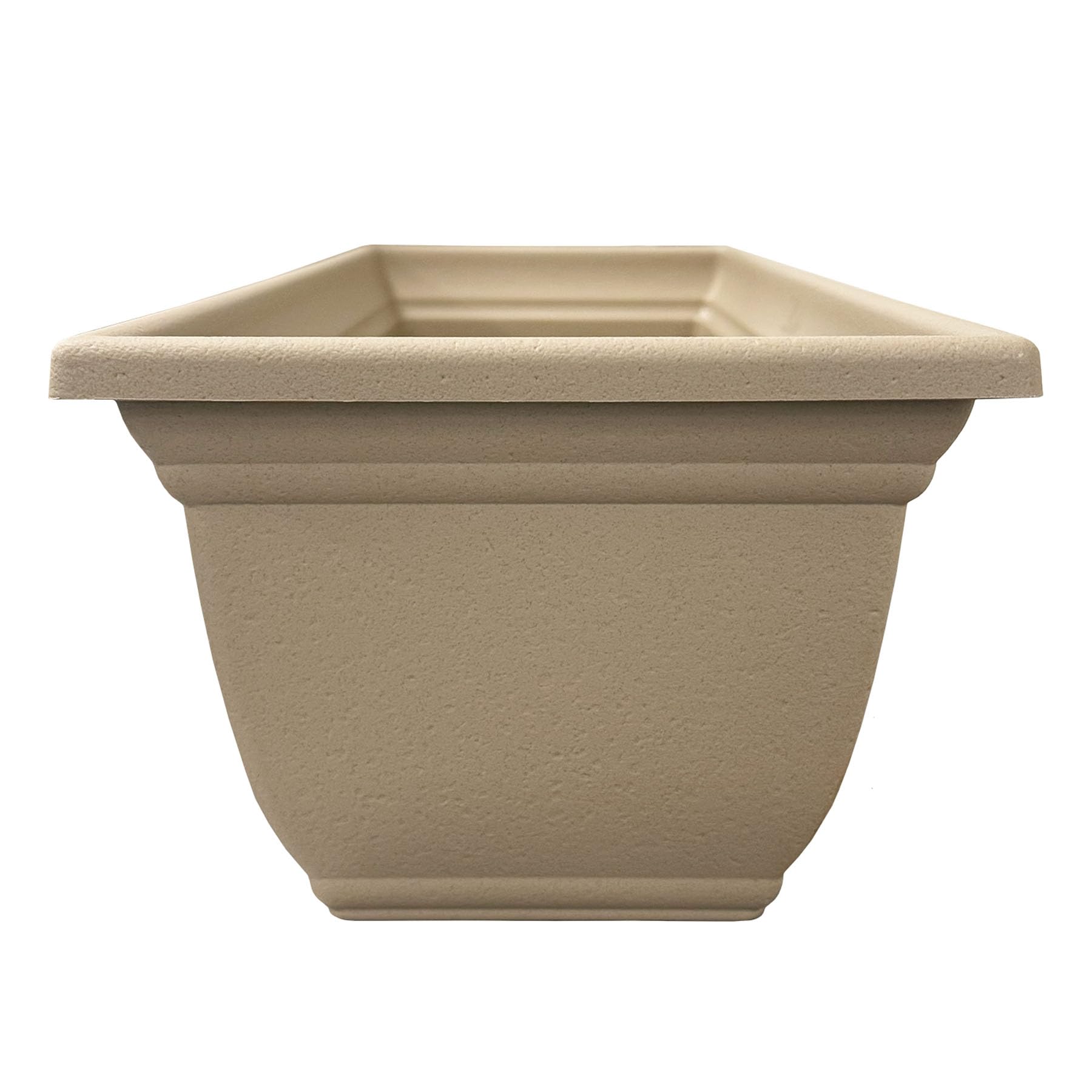 The HC Mojave planter rectangular design fits windowsills and narrow spaces.