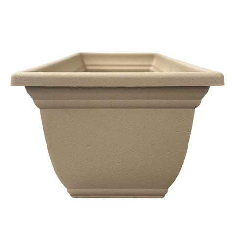 The HC Mojave planter rectangular design fits windowsills and narrow spaces.