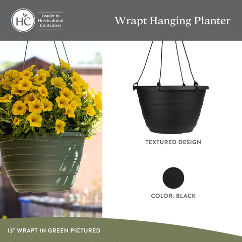 Wrapt 13-inch planter in UV-resistant plastic stands up to sun
