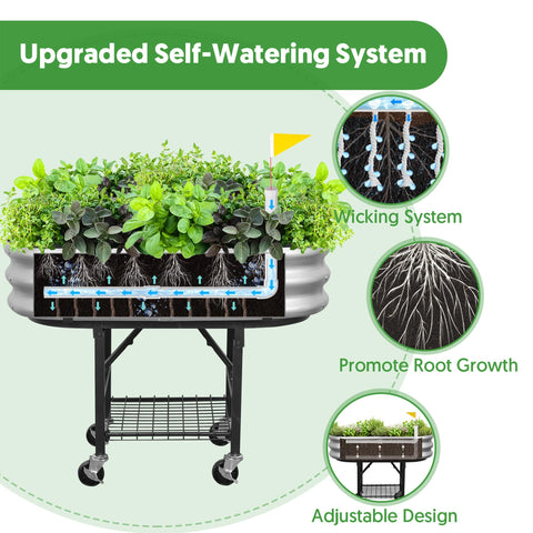 The Home Cult galvanized frame provides sturdy plant support.