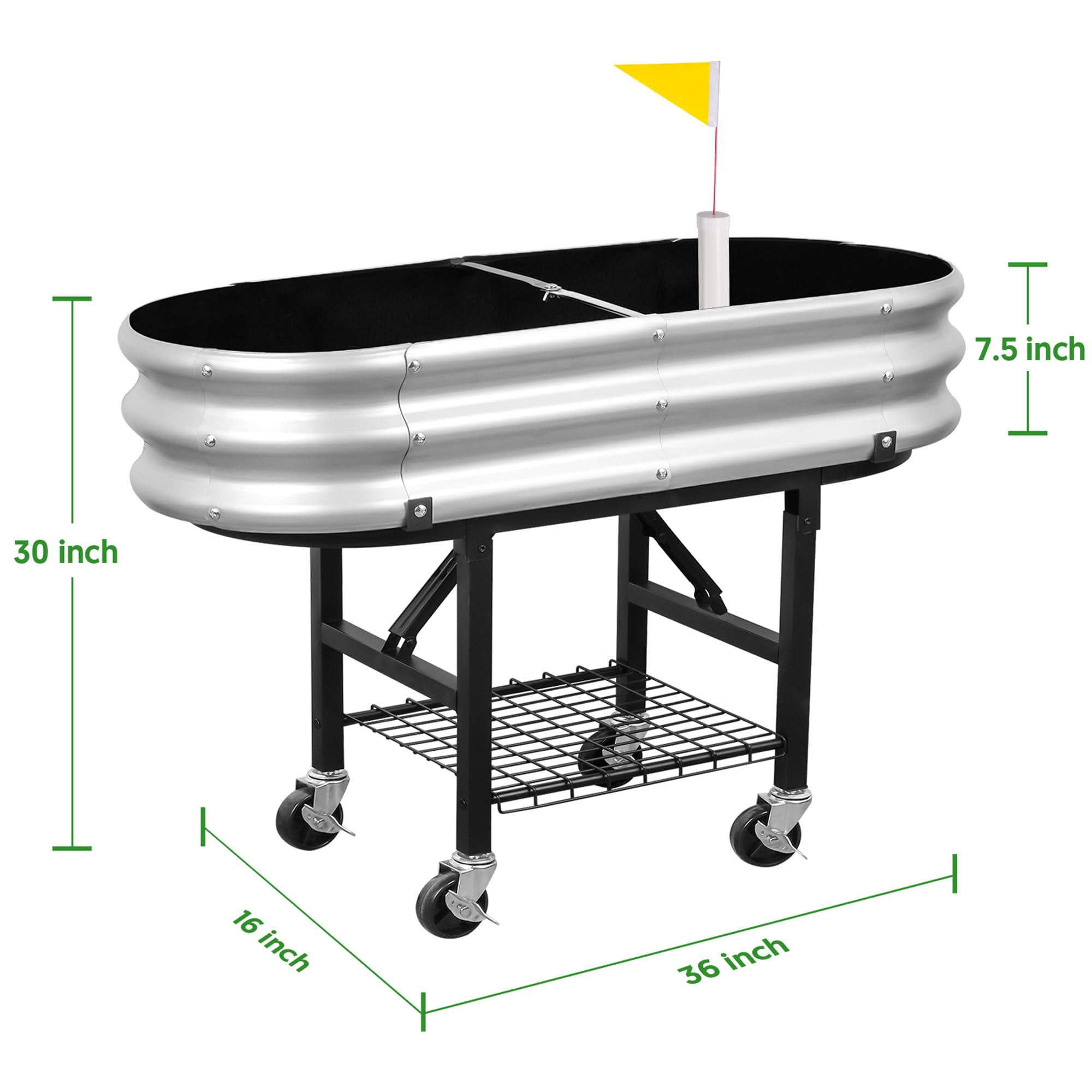 The Home Cult lockable casters offer secure indoor outdoor placement.