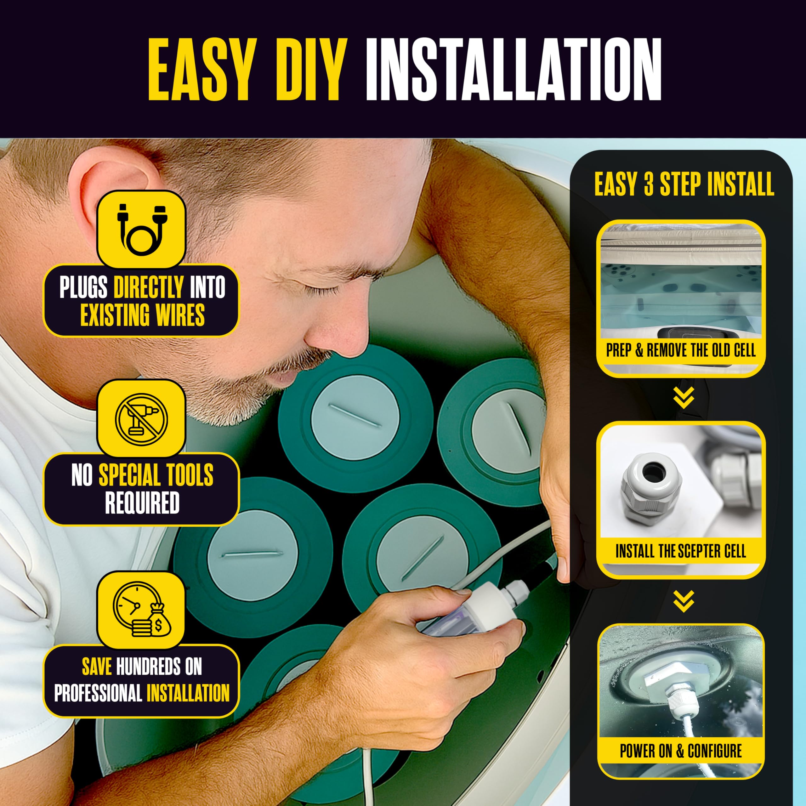 Filter retainer plug by The Hot Tub Wizard simplifies secure component attachment.