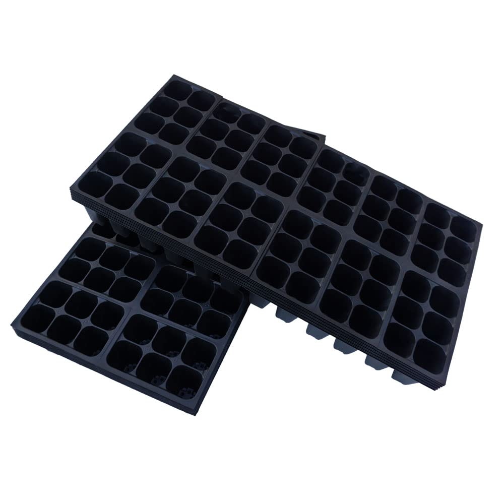 The Hydroponic City seed starter tray angled view highlighting drainage slits for moisture control.