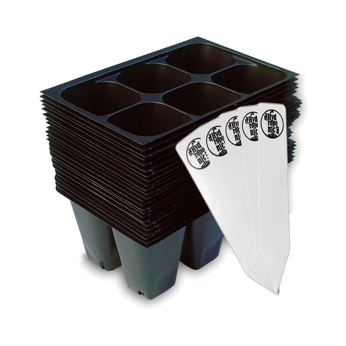 The Hydroponic City seed starter trays stacked, ideal for scalable seedling setups.