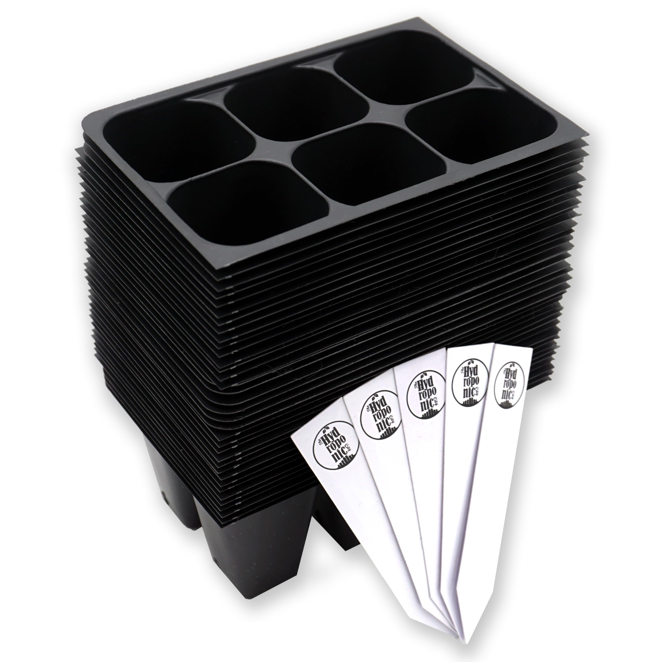 The Hydroponic City seed starter trays 216-cell packaging view shows durable, reusable design for long-term use.