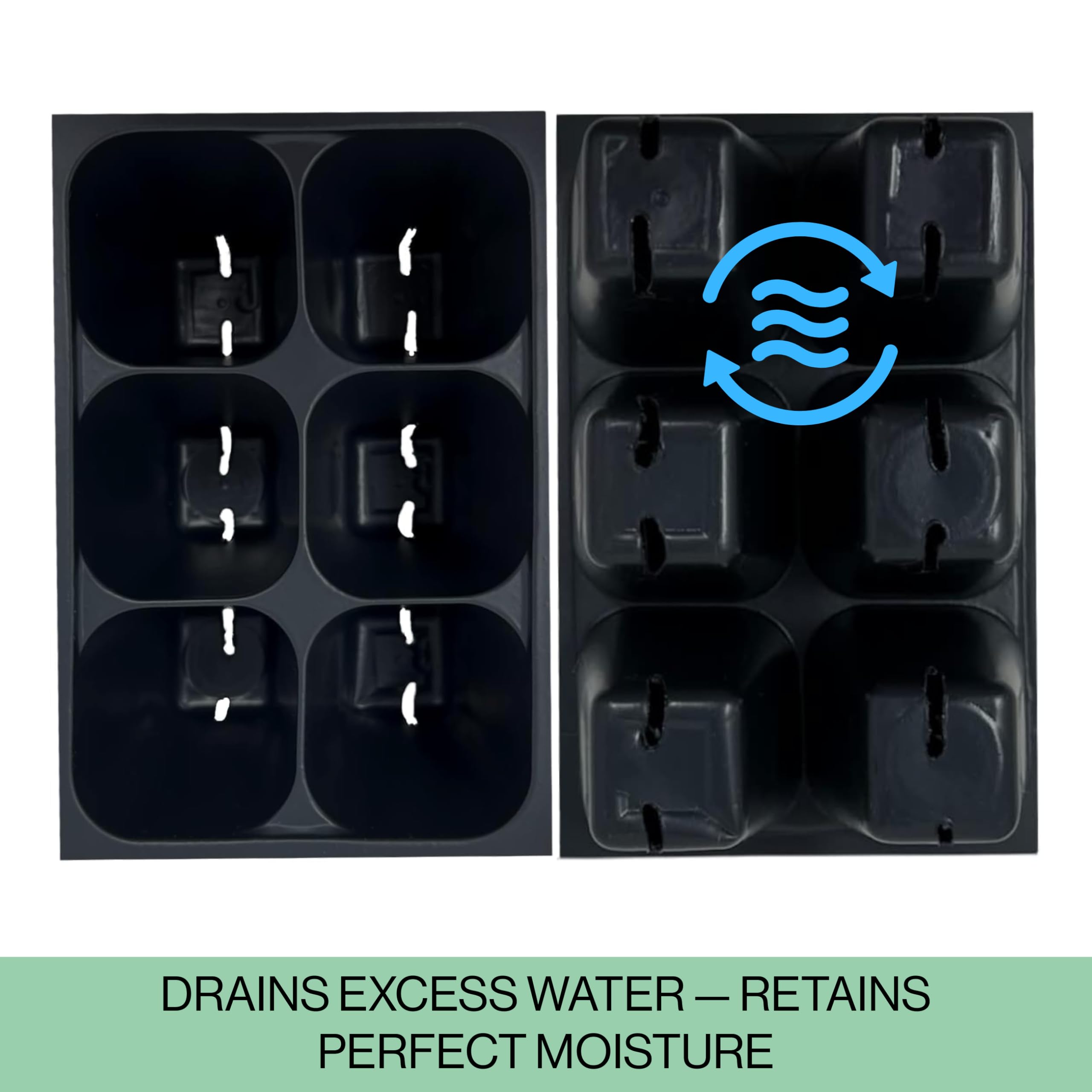 The Hydroponic City seed starter trays in a full garden setup.