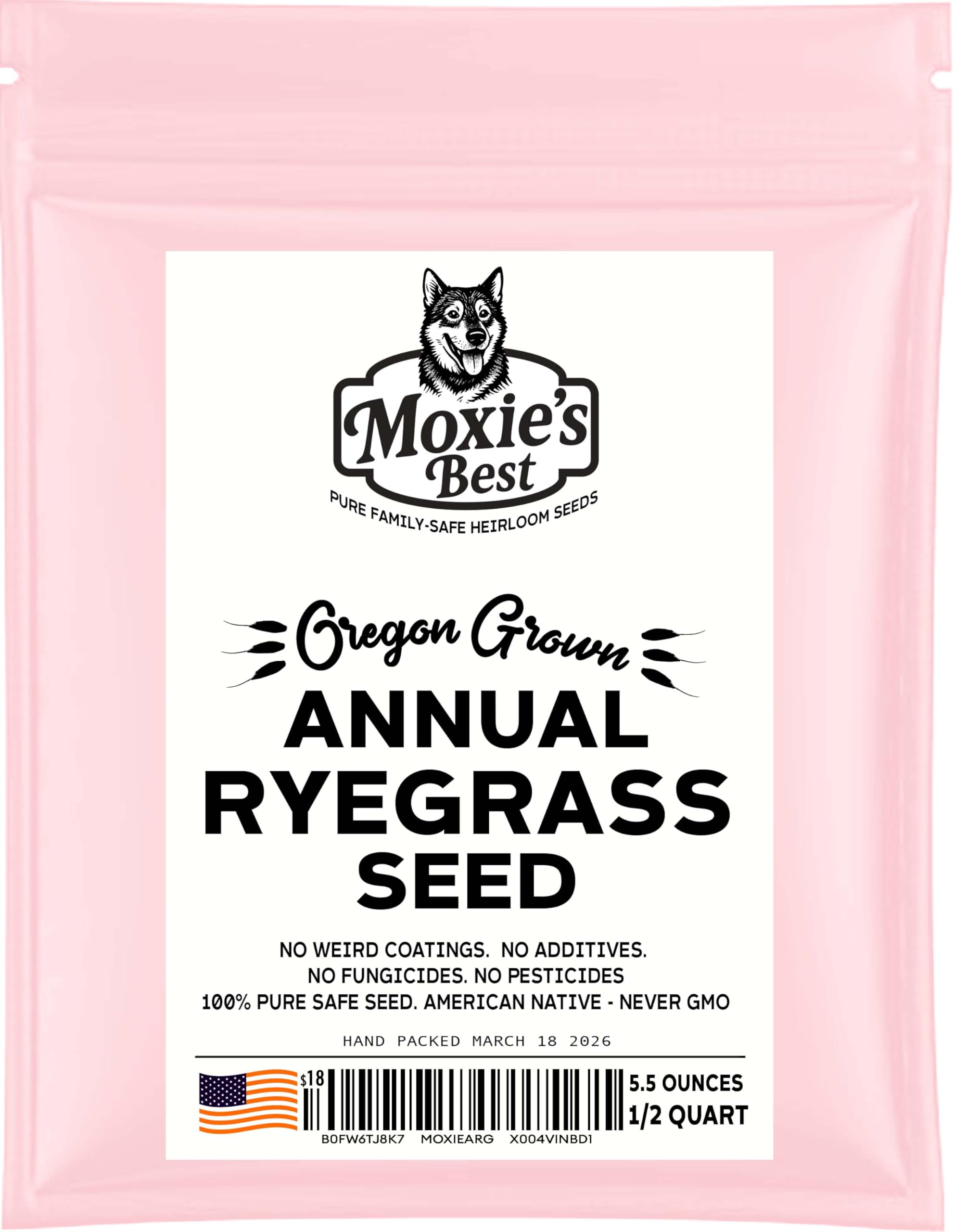 The Kinder Company annual ryegrass seed for wild sprouts, quick 3-6 day growth.