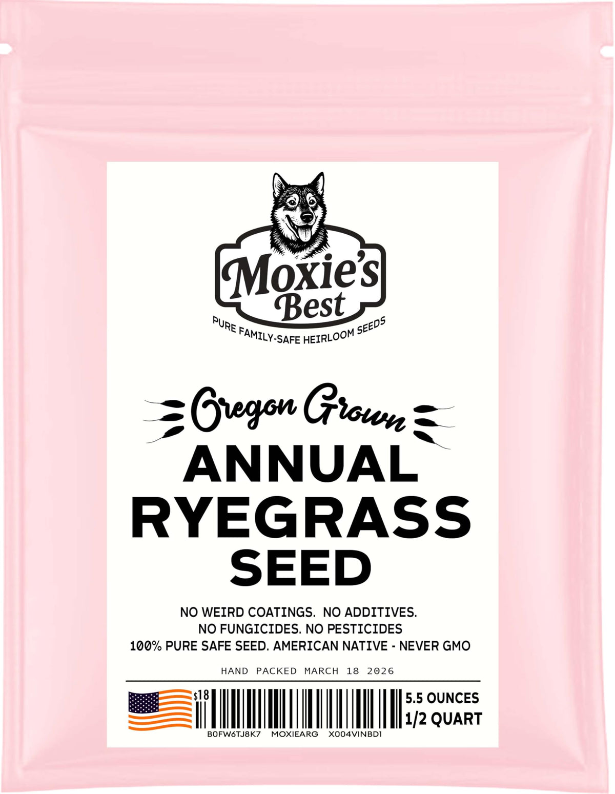 The Kinder Company annual ryegrass seed for wild sprouts, quick 3-6 day growth.