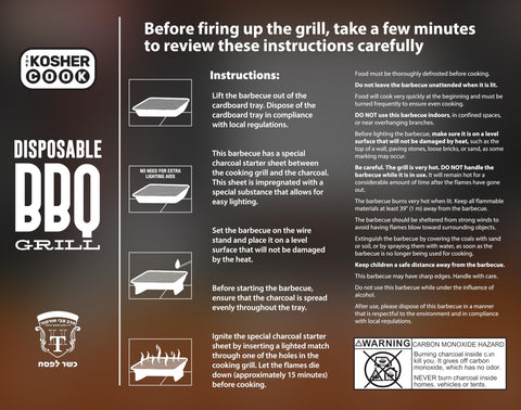 The Kosher Cook easy-light grill ready for quick outdoor cooking