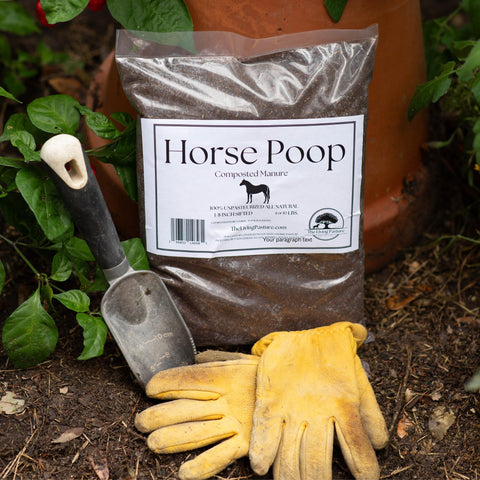 The Living Pasture soil-amendment-application image implies versatile garden use.