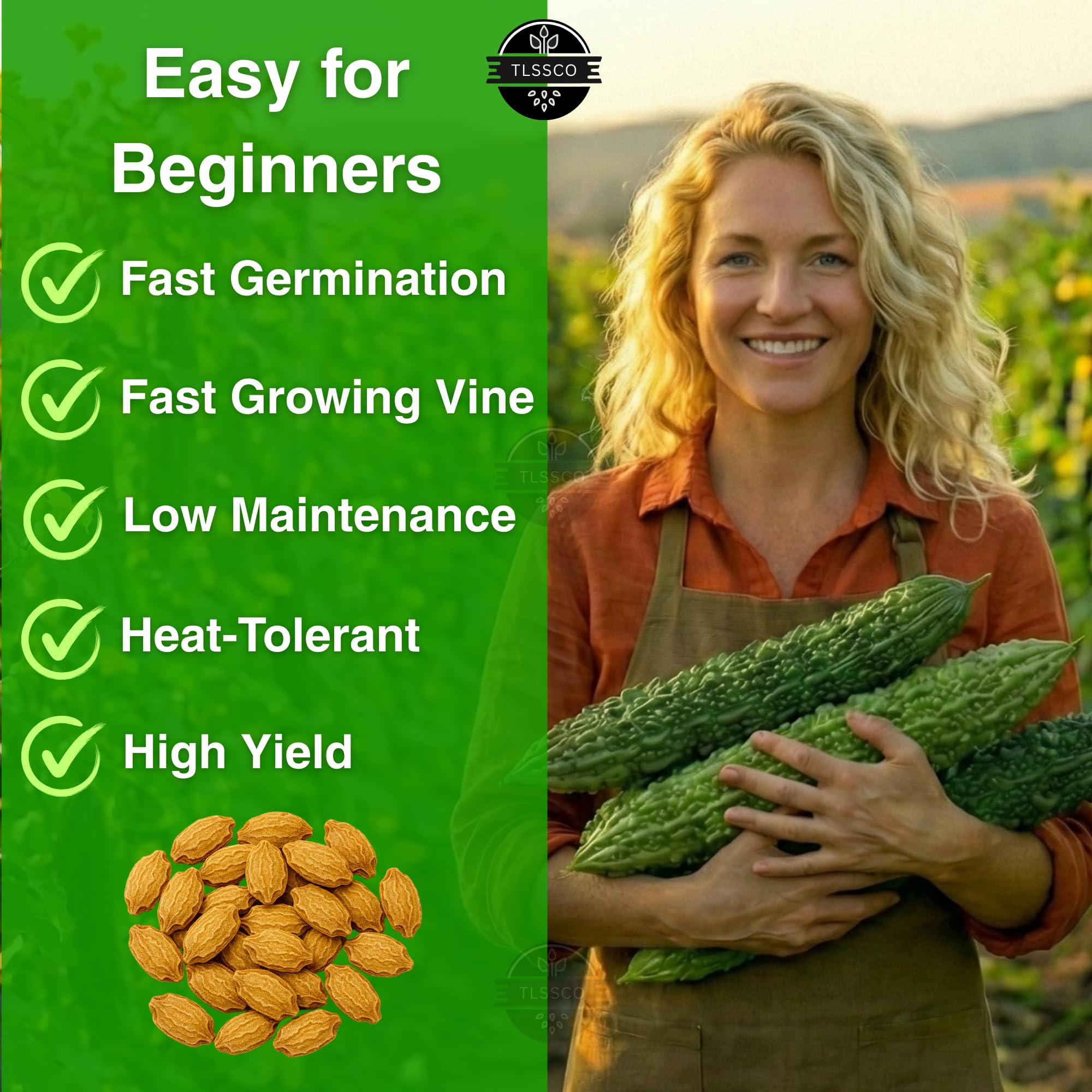 The Lucky Stars bitter melon harvest ready fruit ideal for stir fries and soups