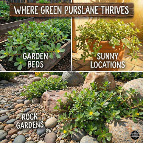 The Lucky Stars green purslane seeds hero shot, ideal for quick home harvests.